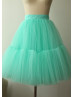 Turquoise Blue Tulle Knee Length Tutu Skirt